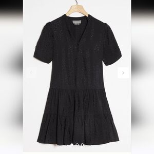 Anthropologie Stacey Shimmer tunic dress leaf‎ print swing dress